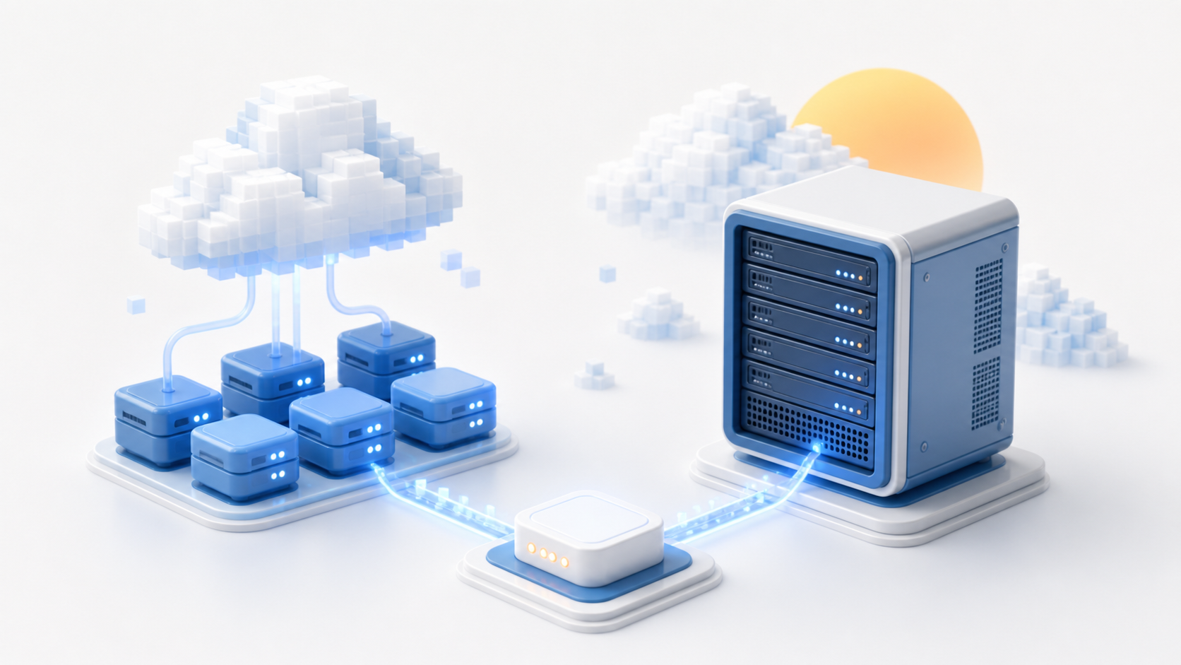 VPS cloud cluster compared with a dedicated physical server